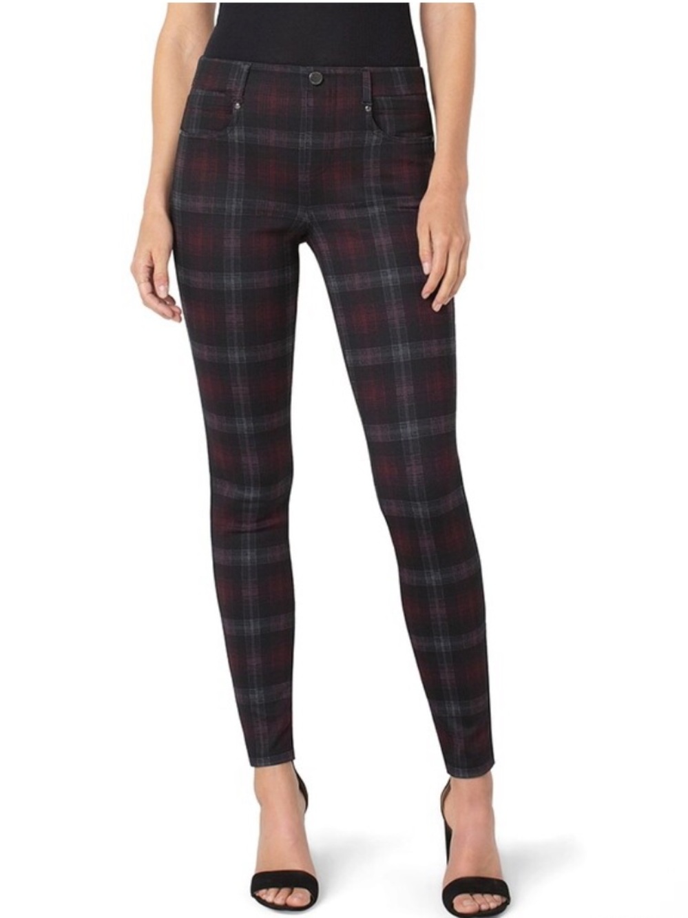 Liverpool Los Angeles The Gia Gilder Tartan Pants Size 8/29